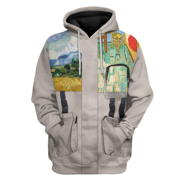 Gearhuman 3D Vincent Van Gogh Hip Hop Jackets Custom Hoodie Apparel GC15073 3D Custom Fleece Hoodies Hoodie S 