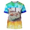 Gearhuman 3D Vintage Surf Van Hippie Custom Tshirt Apparel GL240820 3D T-shirt T-Shirt S