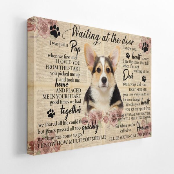 Gearhuman 3D Waiting At The Door Corgi Custom Canvas GB017022 Canvas