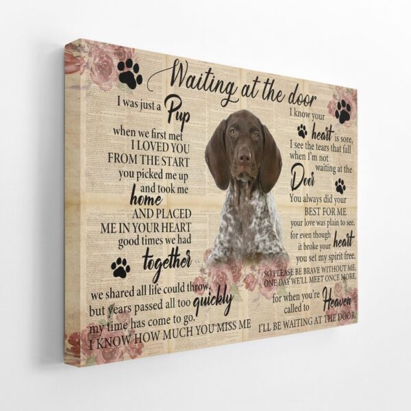 Gearhuman 3D Waiting At The Door German Shorthaired Dog Custom Canvas GB017023 Canvas