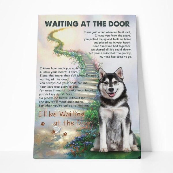 Gearhuman 3D Waiting At The Door Husky Canvas GK02021 Canvas 1 Piece Non Frame M
