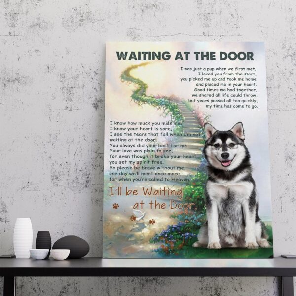 Gearhuman 3D Waiting At The Door Husky Canvas GK02021 Canvas