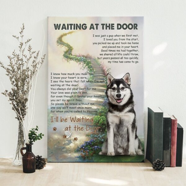Gearhuman 3D Waiting At The Door Husky Canvas GK02021 Canvas