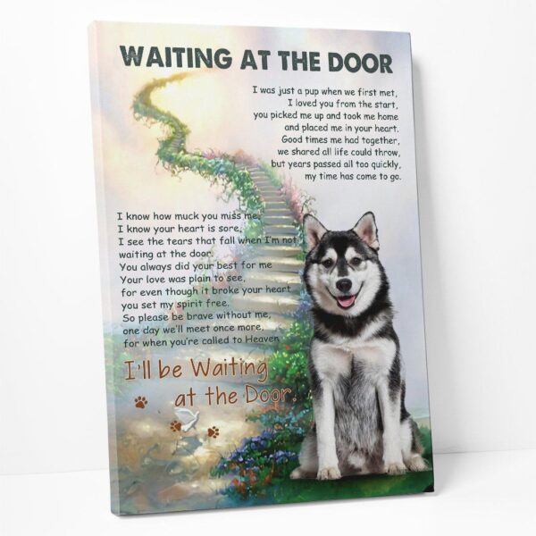Gearhuman 3D Waiting At The Door Husky Canvas GK02021 Canvas