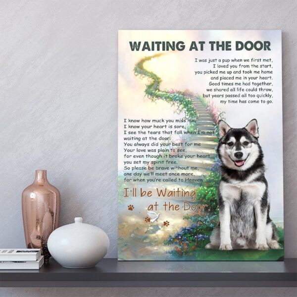 Gearhuman 3D Waiting At The Door Husky Canvas GK02021 Canvas