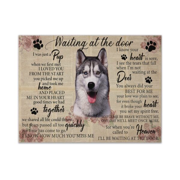 Gearhuman 3D Waiting At The Door Husky Custom Canvas GB250119 Canvas 1 Piece Non Frame M