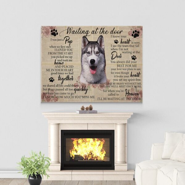 Gearhuman 3D Waiting At The Door Husky Custom Canvas GB250119 Canvas