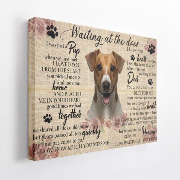 Gearhuman 3D Waiting At The Door Jack Russell Terrier Custom Canvas GB017025 Canvas