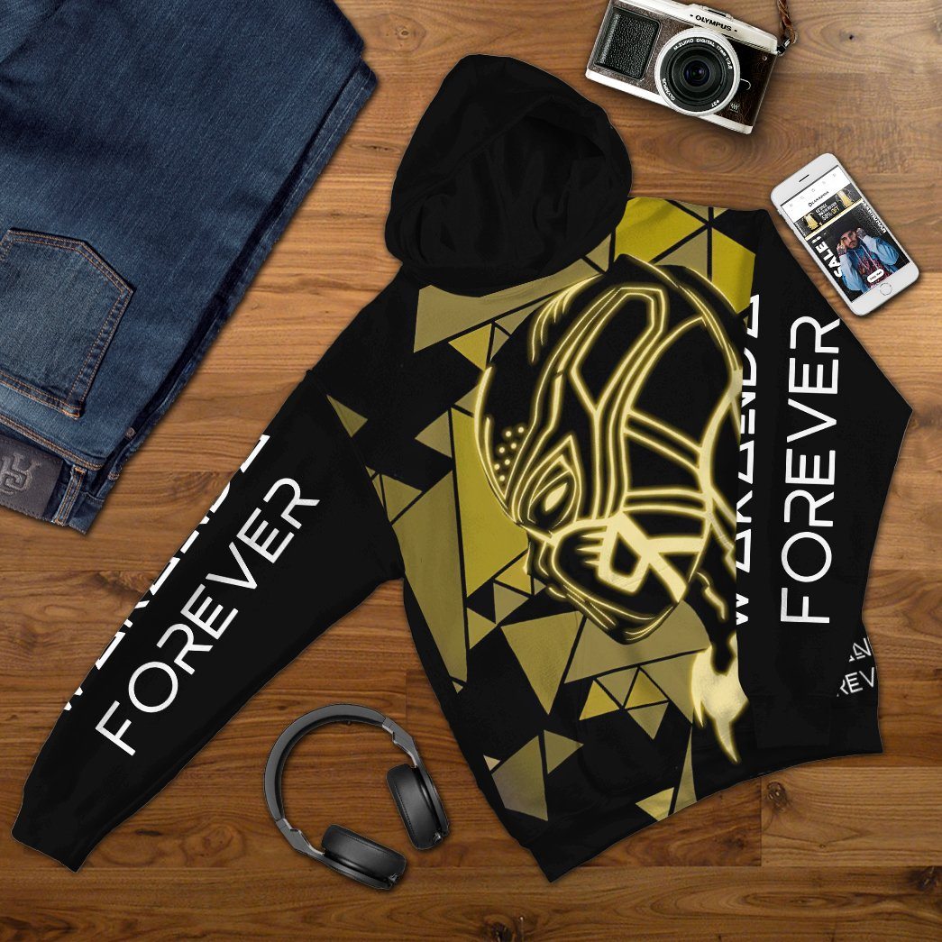 Gearhuman 3D Wakanda Forever Custom Hoodie Apparel GV03098 3D Custom Fleece Hoodies