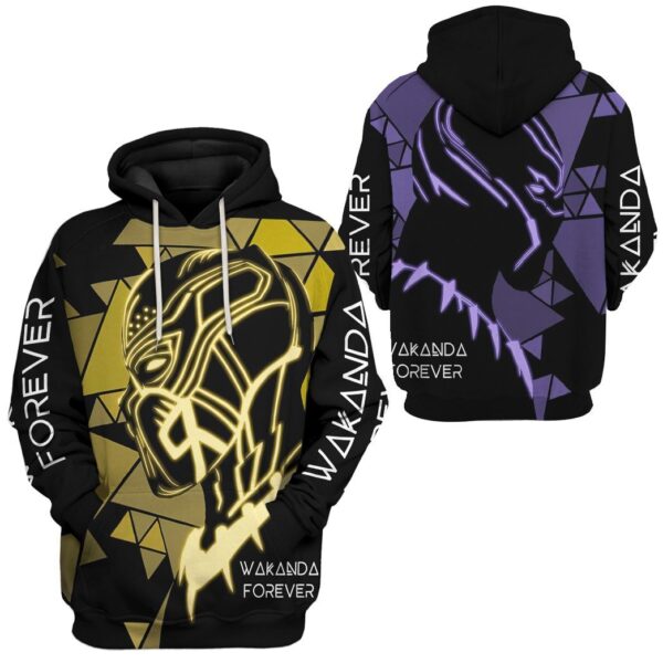 Gearhuman 3D Wakanda Forever Custom Hoodie Apparel GV03098 3D Custom Fleece Hoodies