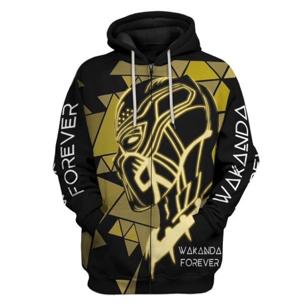 Gearhuman 3D Wakanda Forever Custom Hoodie Apparel GV03098 3D Custom Fleece Hoodies Zip Hoodie S