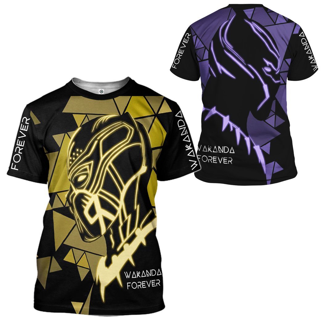 Gearhuman 3D Wakanda Forever Custom Tshirt Apparel GV03098 3D T-shirt