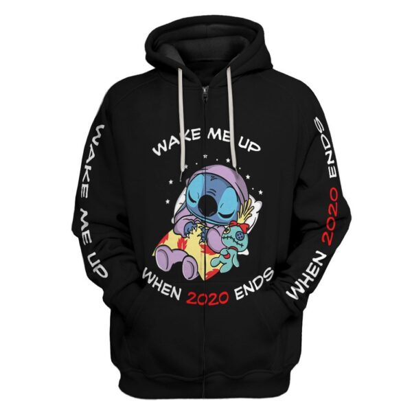 Gearhuman 3D Wake Me Up Custom Hoodie Apparel GV14092 3D Custom Fleece Hoodies Zip Hoodie S 