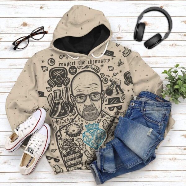 Gearhuman 3D Walter White Breaking Bad Custom Hoodie Apparel GW13071 3D Custom Fleece Hoodies