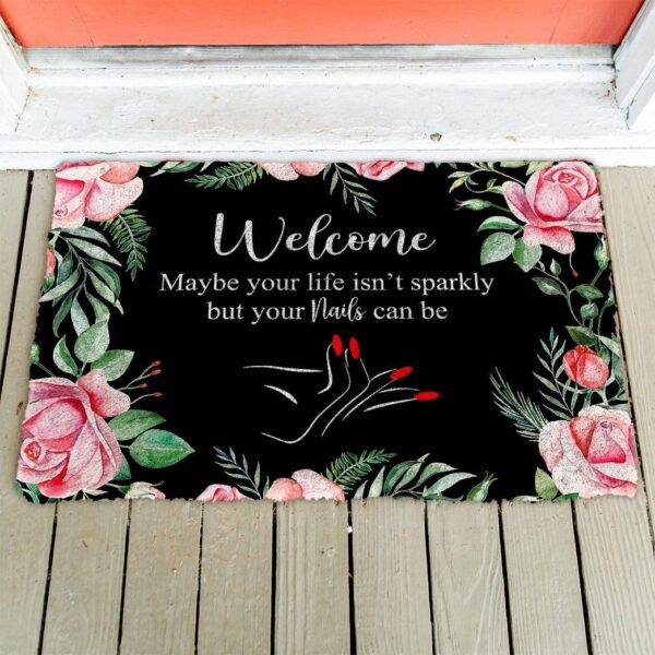 Gearhuman 3D Welcome Nails Salon Doormat ZK0906216 Doormat 