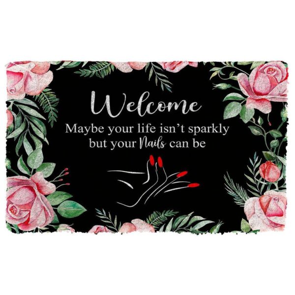 Gearhuman 3D Welcome Nails Salon Doormat ZK0906216 Doormat Doormat S(15,8inchx23,6inch) 