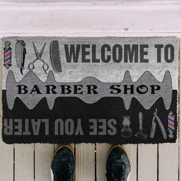 Gearhuman 3D Welcome To Barber Shop Doormat ZK0906213 Doormat