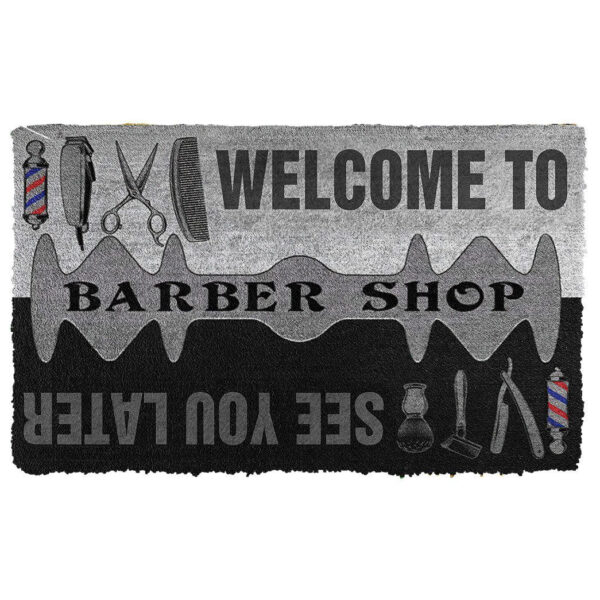 Gearhuman 3D Welcome To Barber Shop Doormat ZK0906213 Doormat Doormat S(15,8inchx23,6inch) 