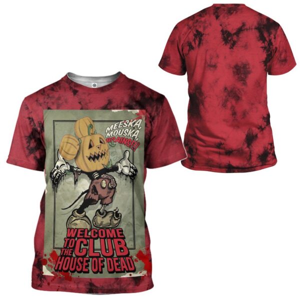 Gearhuman 3D Welcome To The Club House Of Dead Custom Tshirt Apparel GW28085 3D T-shirt