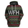 Gearhuman 3D WFH Work From Home Ugly Christmas Sweater Custom Tshirt Hoodie Apparel GV23107 3D Apparel Hoodie S