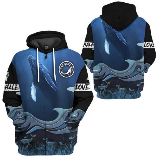 Gearhuman 3D Whale Watching Custom Tshirt Hoodie Apparel GV12112 3D Apparel 