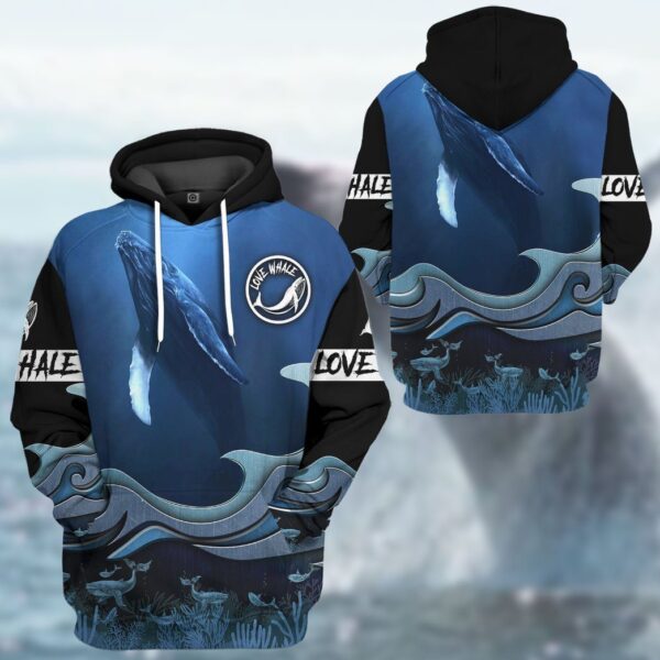 Gearhuman 3D Whale Watching Custom Tshirt Hoodie Apparel GV12112 3D Apparel 