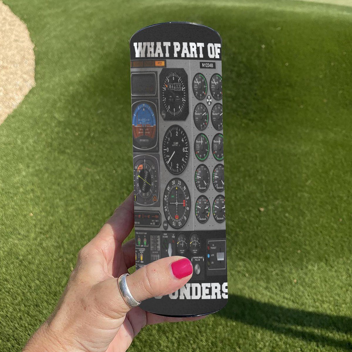 Gearhuman 3D What Part Of Pilot Custom Tumbler GB25021 Tumbler