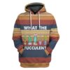Gearhuman 3D What The Fucculent Vintage Custom Hoodie Apparel GV29094 3D Apparel Hoodie S
