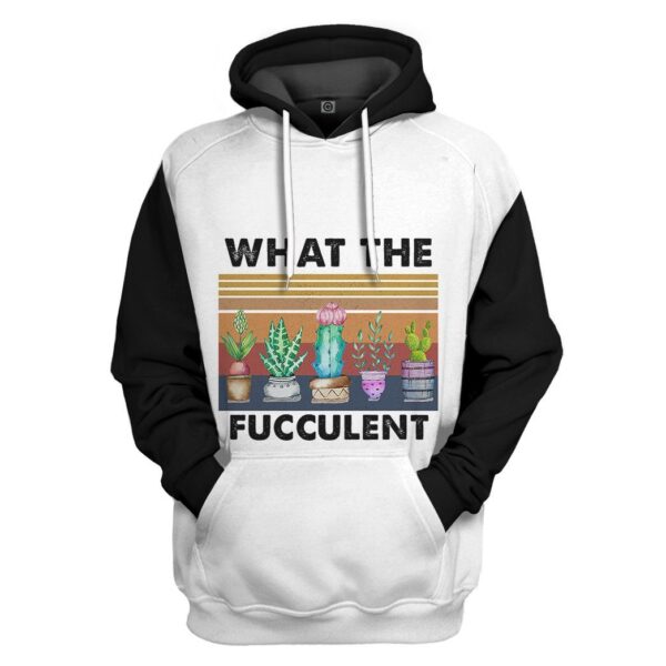 Gearhuman 3D What The Fucculent White Custom Hoodie Apparel GV29093 3D Apparel Hoodie S 