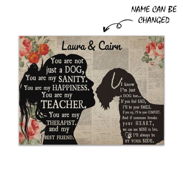 Gearhuman 3D Wheaten Terrier My Best Friend Custom Name Canvas GW260136 Canvas 1 Piece Non Frame M