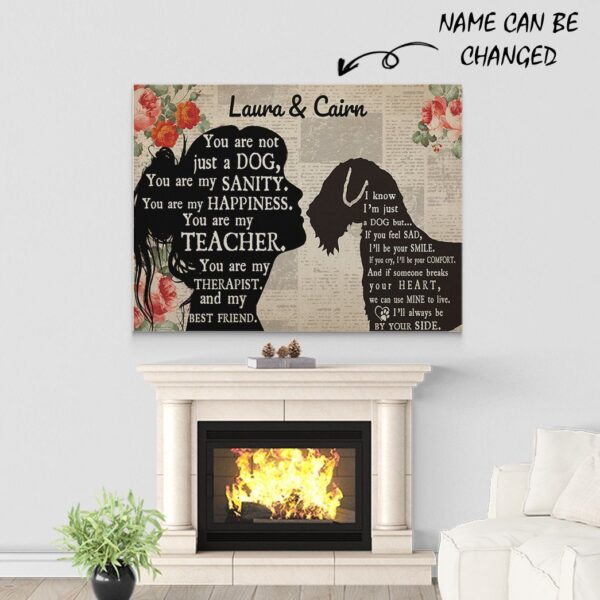 Gearhuman 3D Wheaten Terrier My Best Friend Custom Name Canvas GW260136 Canvas