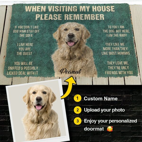 Gearhuman 3D When Visiting My House Please Remember Custom Name Custom Photo Doormat GW10062127 Doormat Custom Photo S(15,8 inch x 23,6 inch)