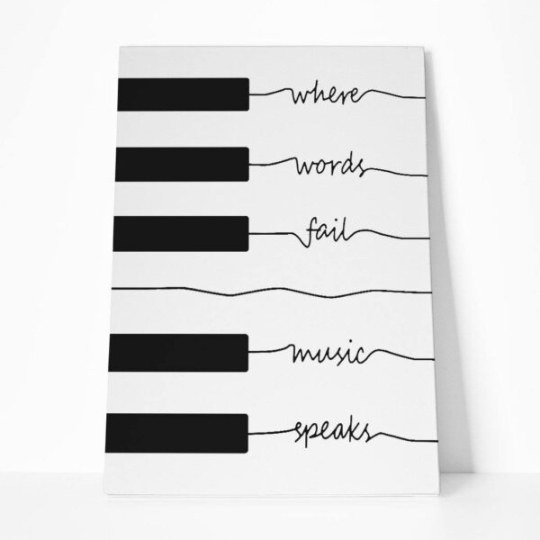 Gearhuman 3D Where Words Fail Piano Custom Canvas GB18021 Canvas 1 Piece Non Frame M