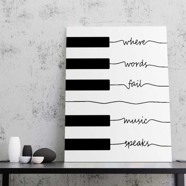 Gearhuman 3D Where Words Fail Piano Custom Canvas GB18021 Canvas