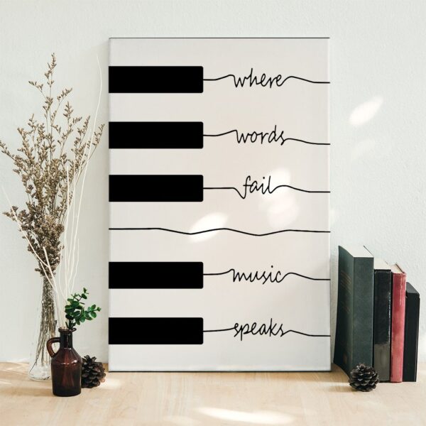 Gearhuman 3D Where Words Fail Piano Custom Canvas GB18021 Canvas