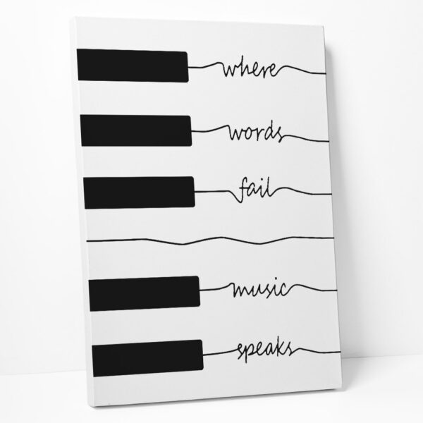 Gearhuman 3D Where Words Fail Piano Custom Canvas GB18021 Canvas