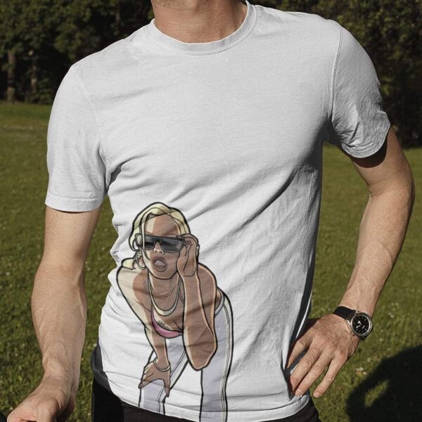 Gearhuman 3D White GTA San Andreas Custom Apparel GS11062 3D Custom Fleece Hoodies 