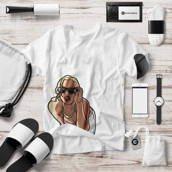 Gearhuman 3D White GTA San Andreas Custom Apparel GS11062 3D Custom Fleece Hoodies 