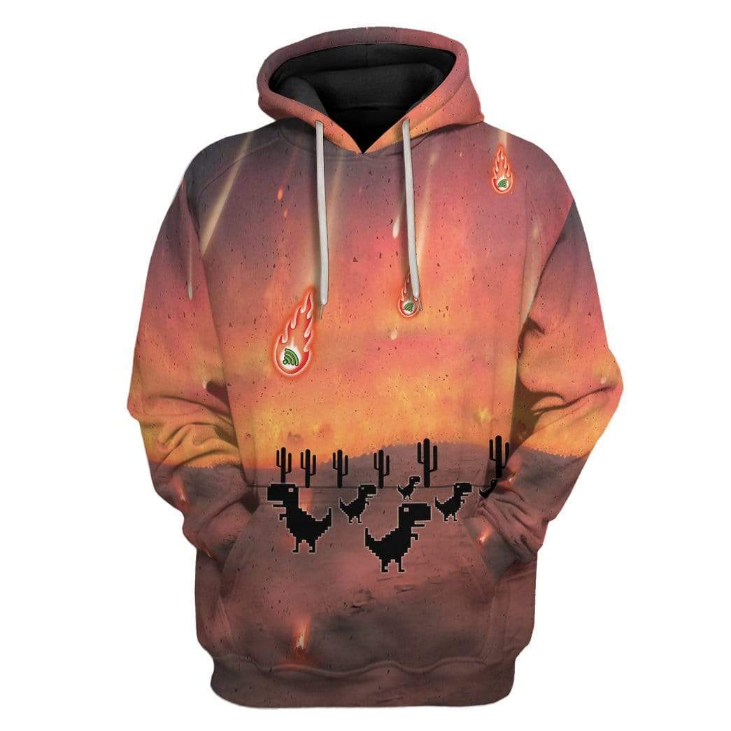 Gearhuman 3D Wifi Dinosaur Mass Extinction Custom T-Shirts Hoodies Apparel HD-TA1102201 3D Custom Fleece Hoodies Hoodie S