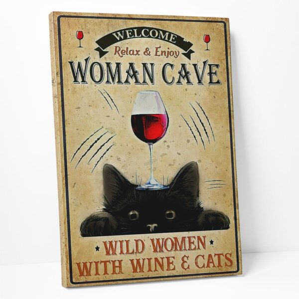 Gearhuman 3D Wild Women With Wine And Cats Canvas GB080310 Canvas