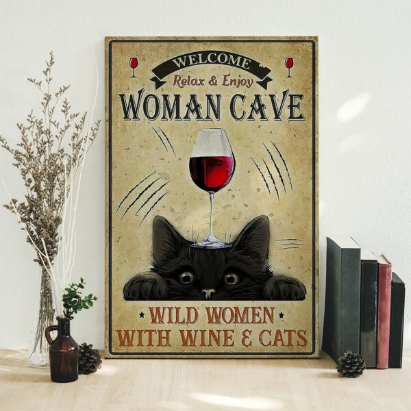 Gearhuman 3D Wild Women With Wine And Cats Canvas GB080310 Canvas