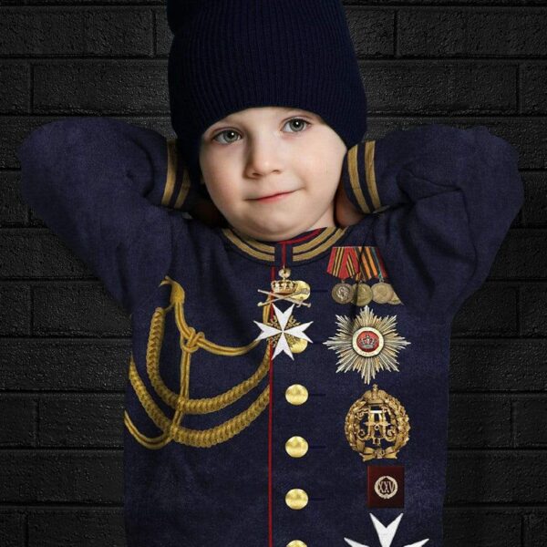 Gearhuman 3D Wilhelm II Custom Hoodie Apparel GH230401 Kid 3D Apparel 