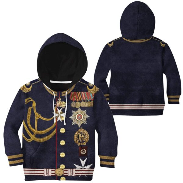 Gearhuman 3D Wilhelm II Custom Hoodie Apparel GH230401 Kid 3D Apparel 