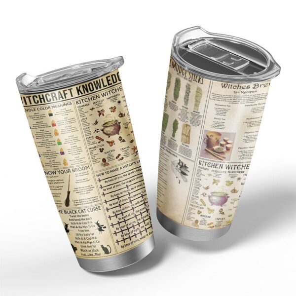 Gearhuman 3D Witchcraft Knowledge Custom Design Vacuum Insulated Tumbler GW01101 Tumbler
