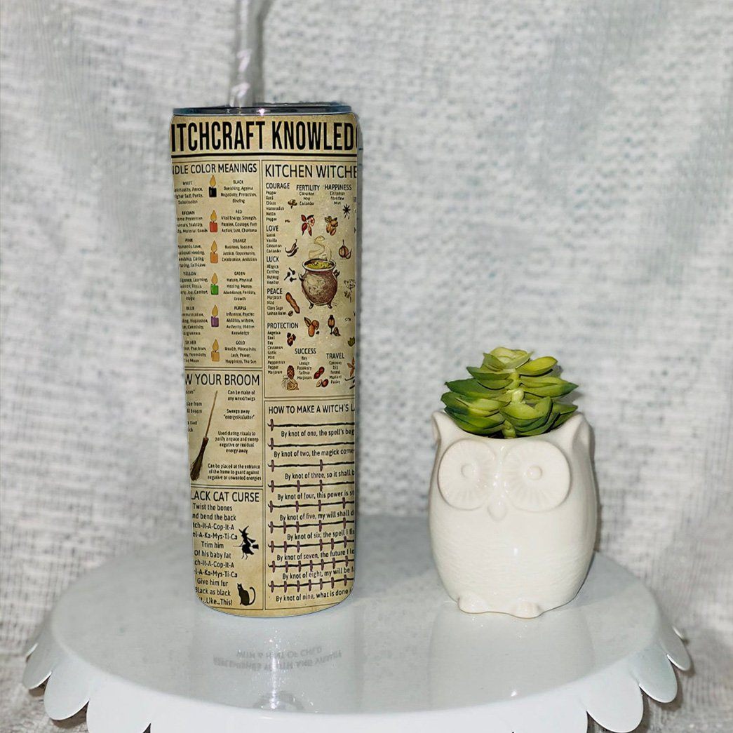 Gearhuman 3D Witchcraft Knowledge Custom Design Vacuum Insulated Tumbler GW01101 Tumbler