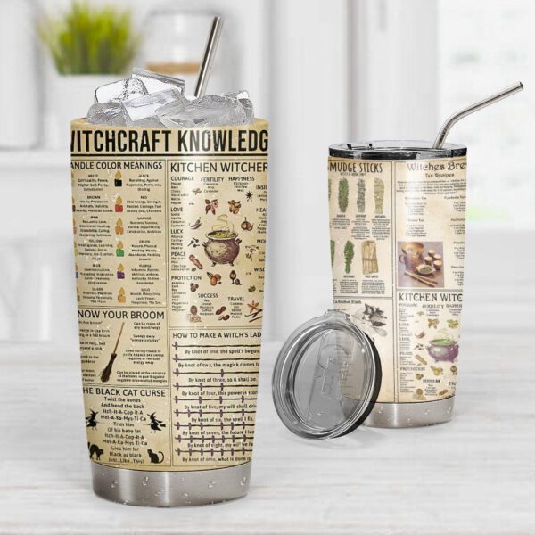 Gearhuman 3D Witchcraft Knowledge Custom Design Vacuum Insulated Tumbler GW01101 Tumbler