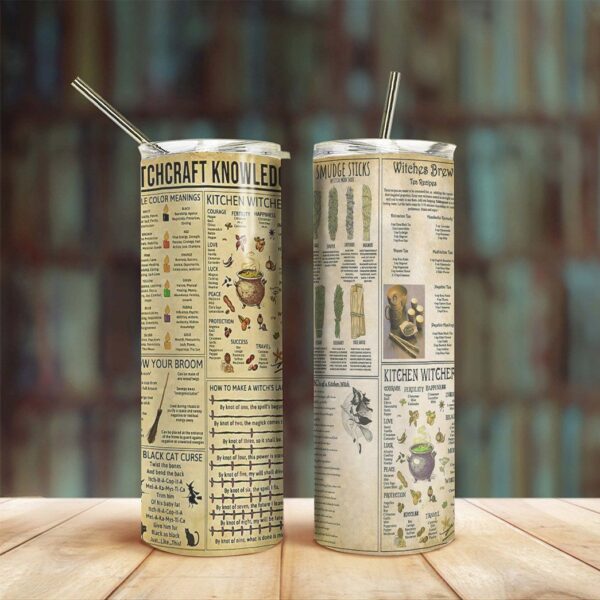 Gearhuman 3D Witchcraft Knowledge Custom Design Vacuum Insulated Tumbler GW01101 Tumbler