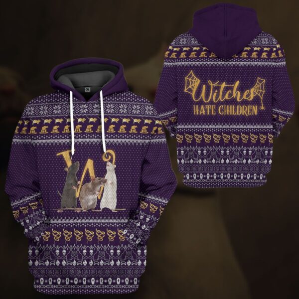 Gearhuman 3D Witches Hate Children The Witches 2020 Ugly Sweater Tshirt Hoodie Apparel CV28104 3D Apparel 