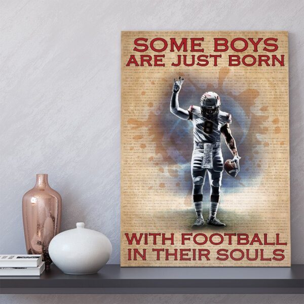 Gearhuman 3D With Football In Their Souls Custom Canvas GB29013 Canvas