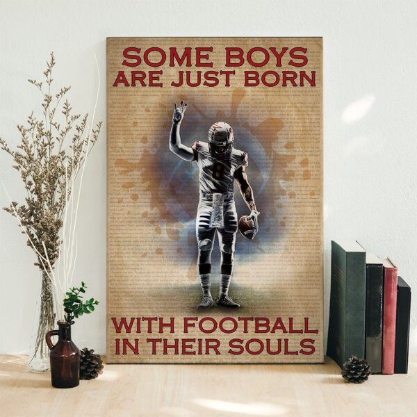 Gearhuman 3D With Football In Their Souls Custom Canvas GB29013 Canvas